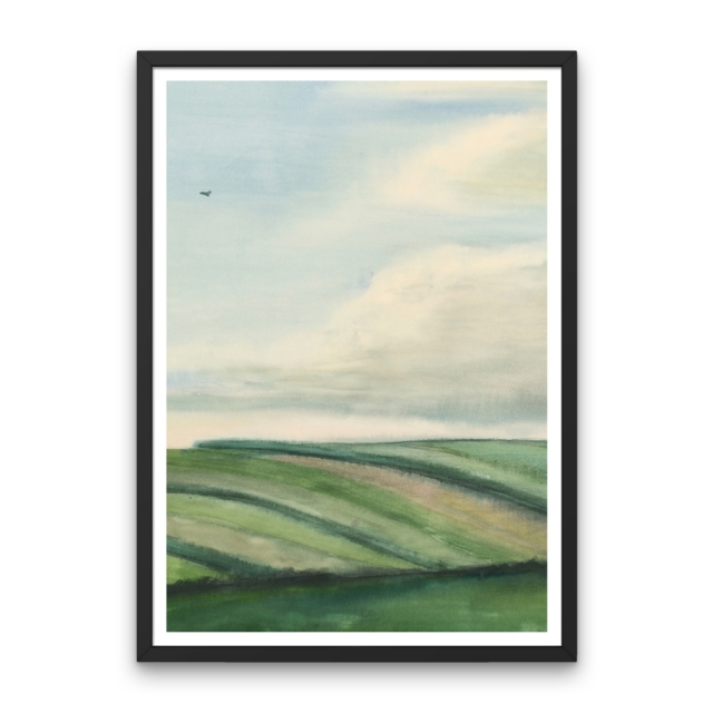 Green Fields Julius Schubert Poster
