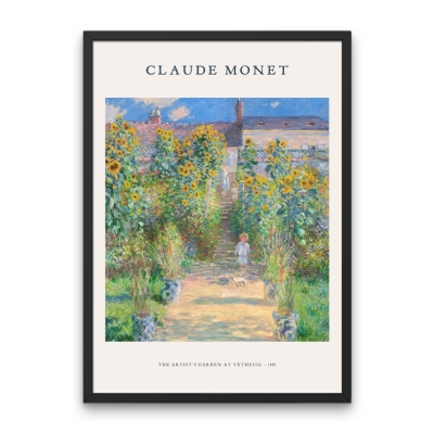 Monet - The Artist's Garden at Vétheuil Poster