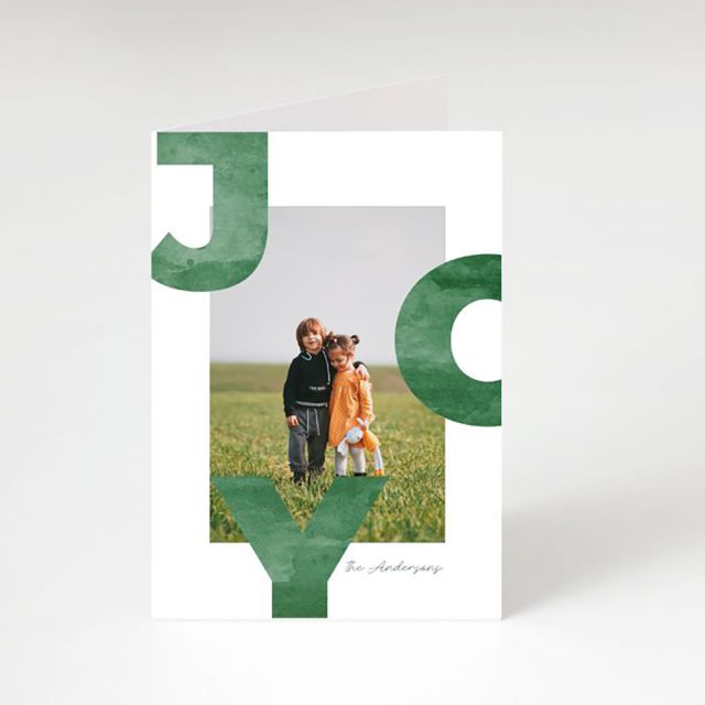 Joy Personalised Christmas Card