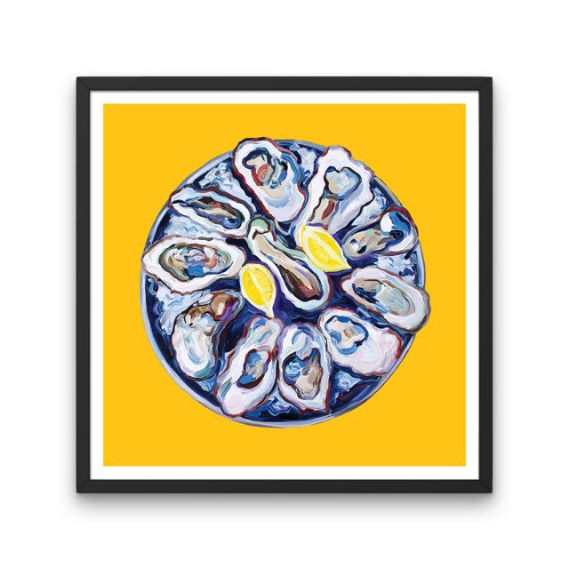 Oysters On A Plate Yellow