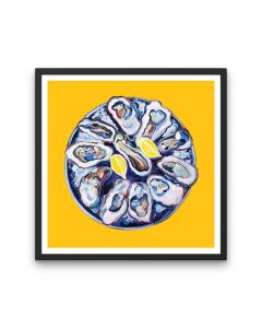 Oysters On A Plate Yellow