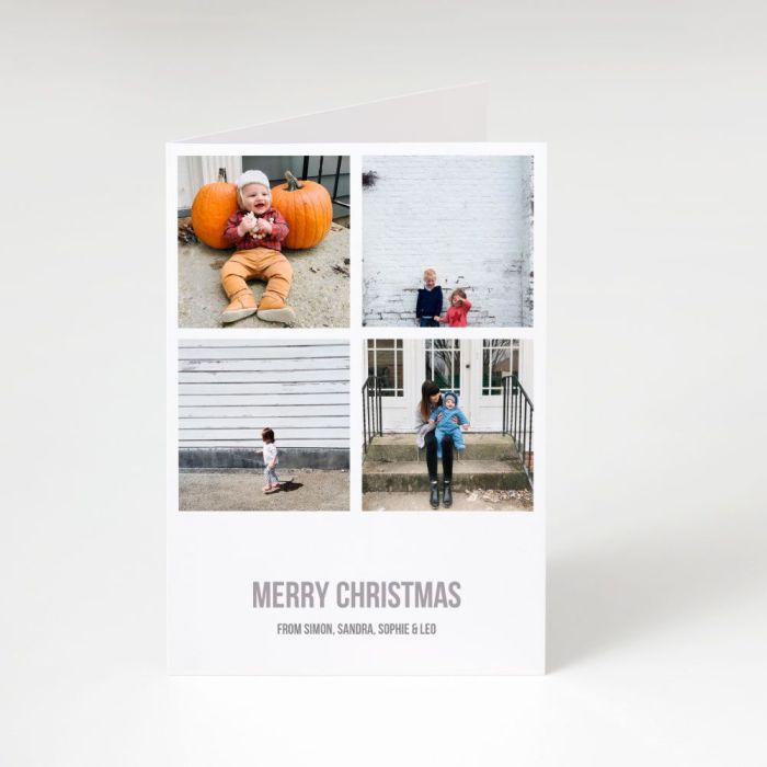 4 Image Portrait Christmas Card