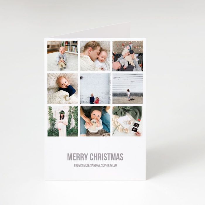 9 Image Portrait Christmas Card